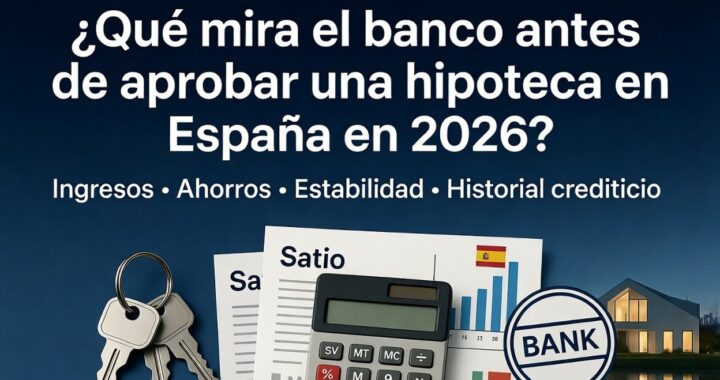 Qué mira el banco antes de aprobar una hipoteca en España en 2026