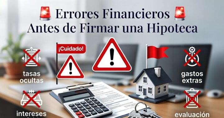 Errores financieros antes de firmar una hipoteca: lo que muchas personas descubren demasiado tarde.